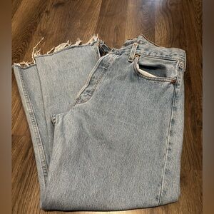 Levi’s Classic Light Blue women’s  Jeans 501 0133 vintage fall frayed edge